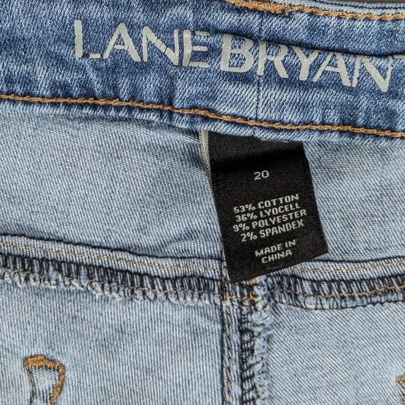 Lane Bryant 20 Skinny Jeans Women Light Wash Stretch Denim Plus Size 40x31 - Picture 4 of 4